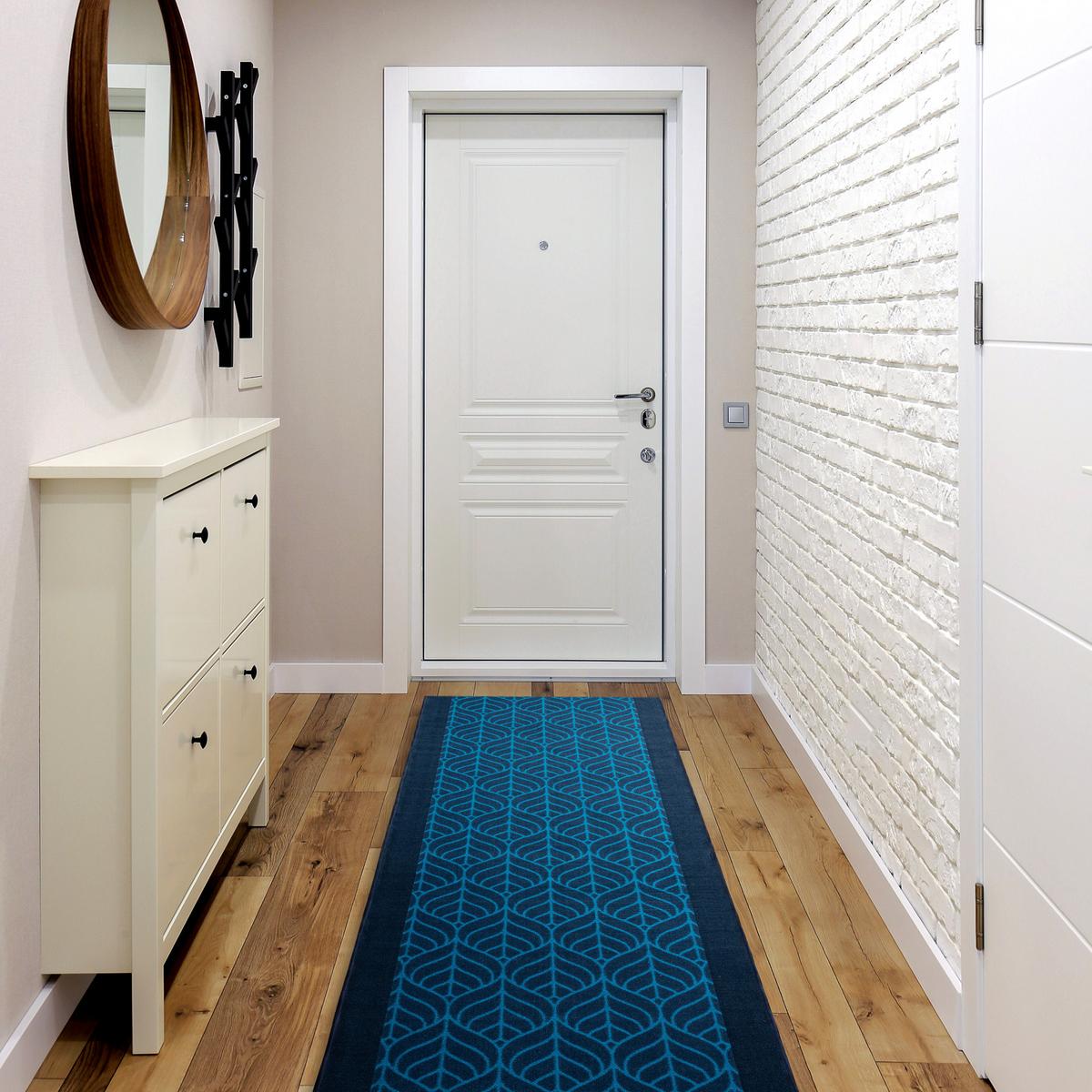 LÄUFER Antirutsch PIÓRA 80/120 cm - Blau, Textil (80/120cm) - rugsX