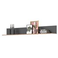 WANDBOARD Eiche, grau 180 cm, Wandregal, Wohn- und Esszimmermöbel - Eichefarben/Grau, Holzwerkstoff (180/21/20cm) - Inn.Furn