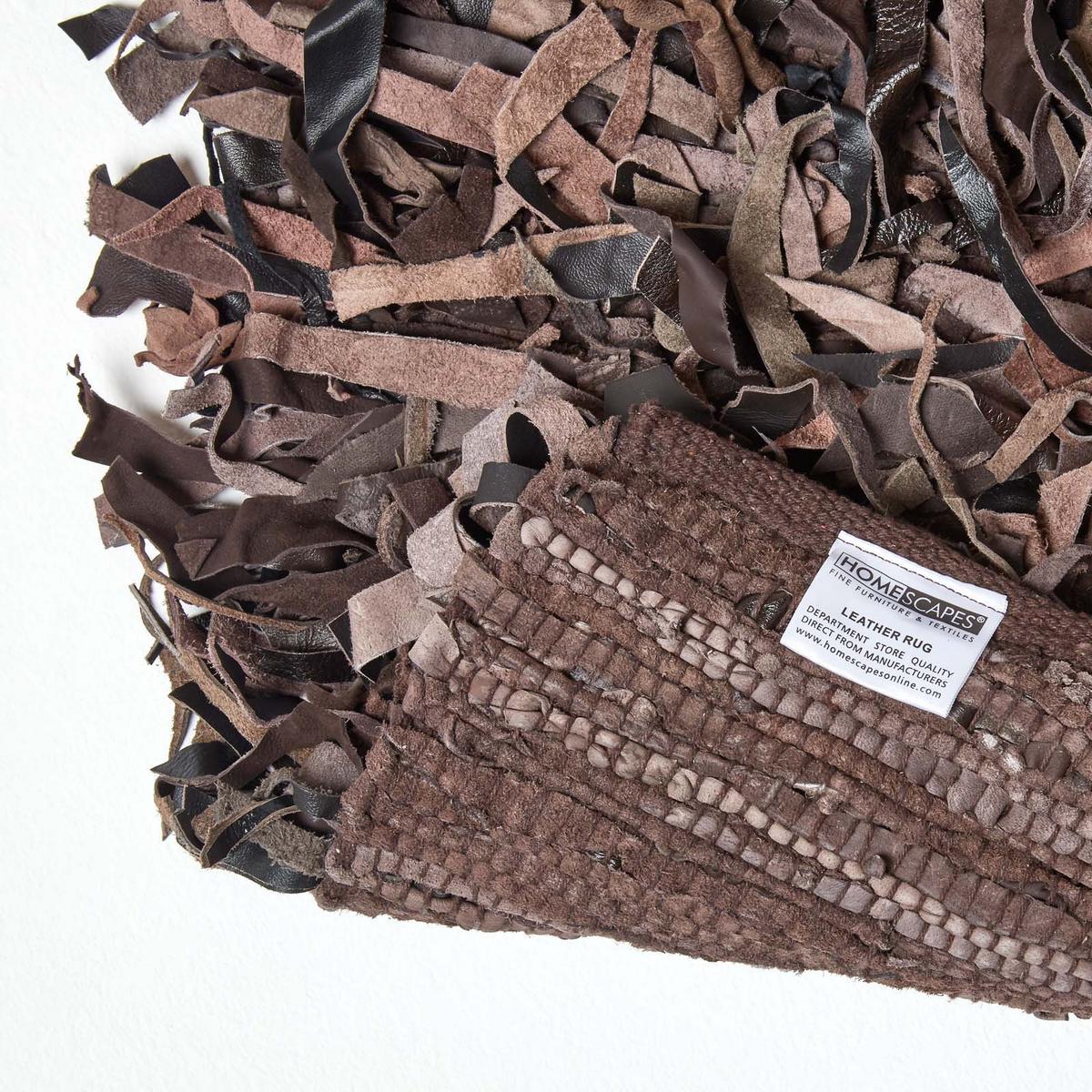 SHAGGY-TEPPICH Dallas 150/240 cm - Dunkelbraun, Leder (150/240cm) - Homescapes