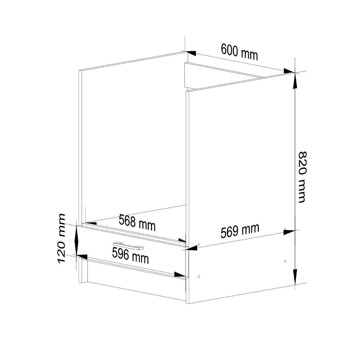HÄNGESCHRANK Weiß 82/60/55 - Weiß, Holzwerkstoff (60/82/55cm) - RAUMHIRSCH FURNITURE