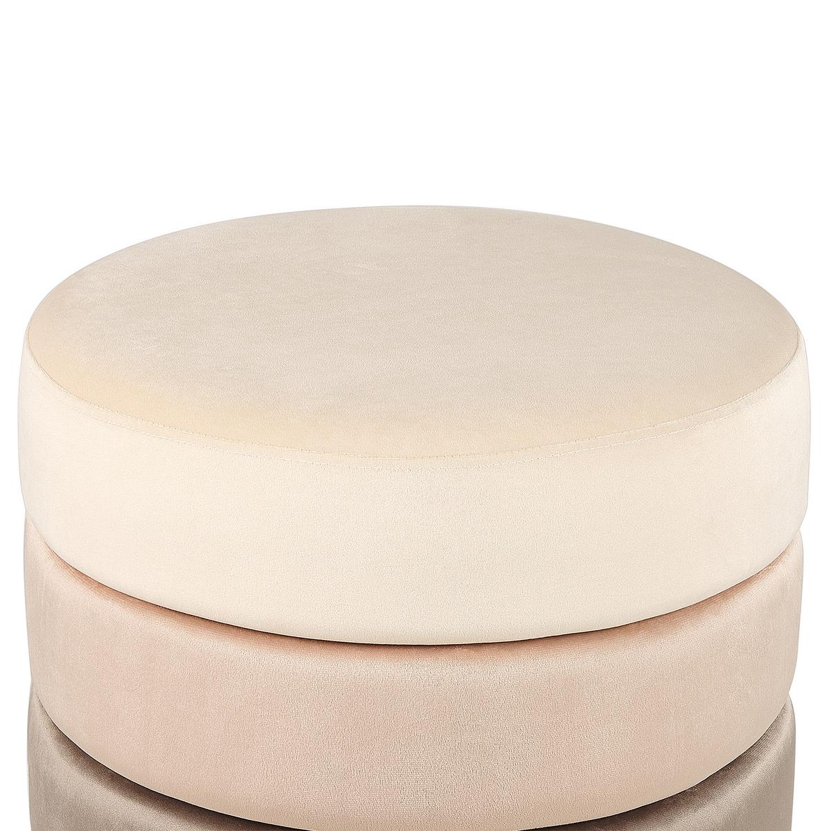 POUF Louin 48/48/41 cm - Beige, Textil (48/41/48cm) - Beliani