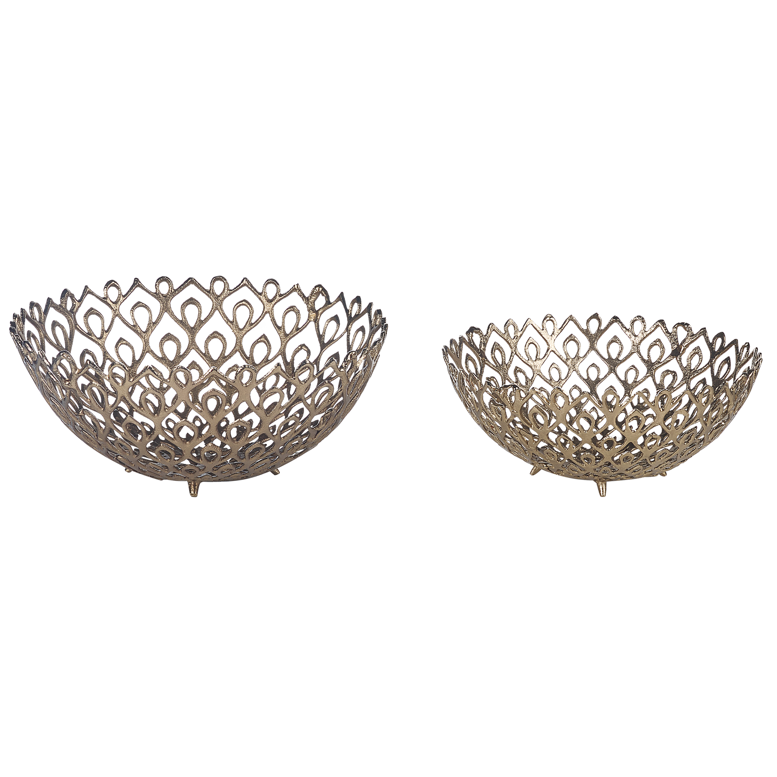 DEKOSCHALE Aluminium gold Grogol - Goldfarben, Metall (20cm) - Beliani