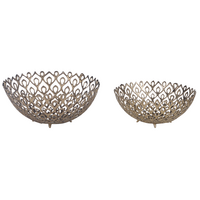 DEKOSCHALE Aluminium gold Grogol - Goldfarben, Metall (20cm) - Beliani