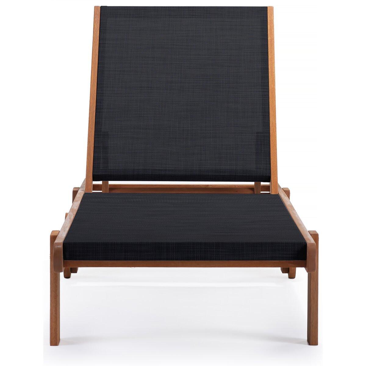 SONNENLIEGE saïgon Schwarz - Schwarz, Metall (71/35/193cm) - Habitat Garten
