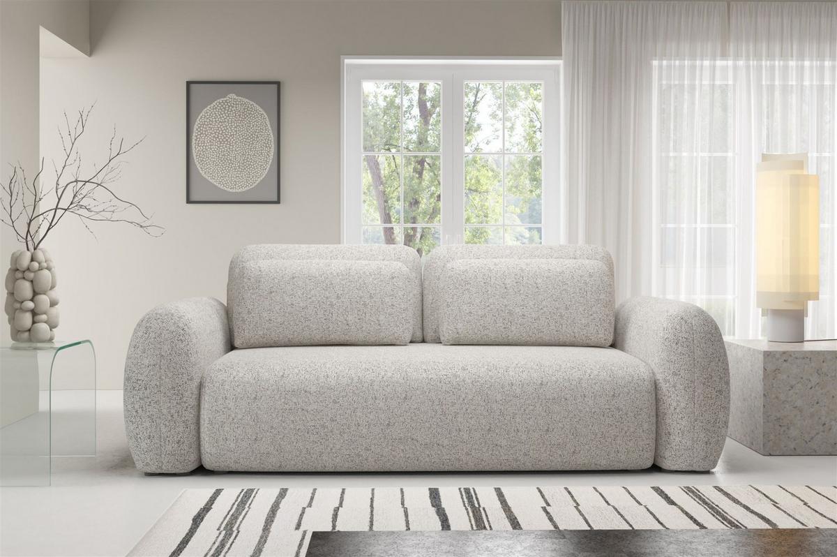 SCHLAFSOFA Gaston - Beige, Holzwerkstoff/Textil (266/95/110cm) - Fun Möbel