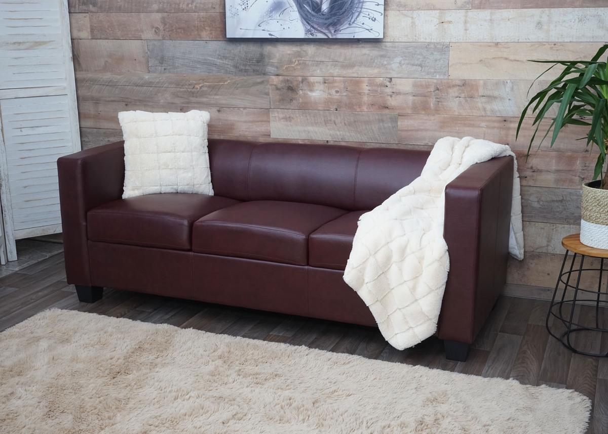 3-SITZER SOFA Rotbraun - Rotbraun, Textil (191/70/75cm) - MCW