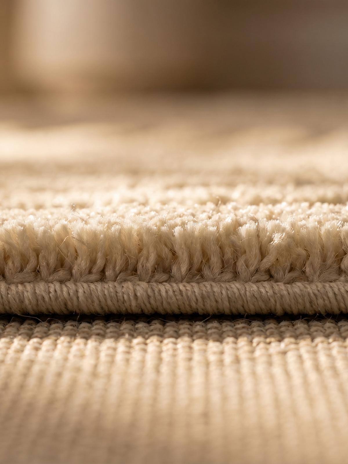 TEPPICH Hochflor RIGI in Creme, mit organischen Bögen in 3D, 80 x 150 cm - Beige, Textil (80/150cm) - KADIMA DESIGN