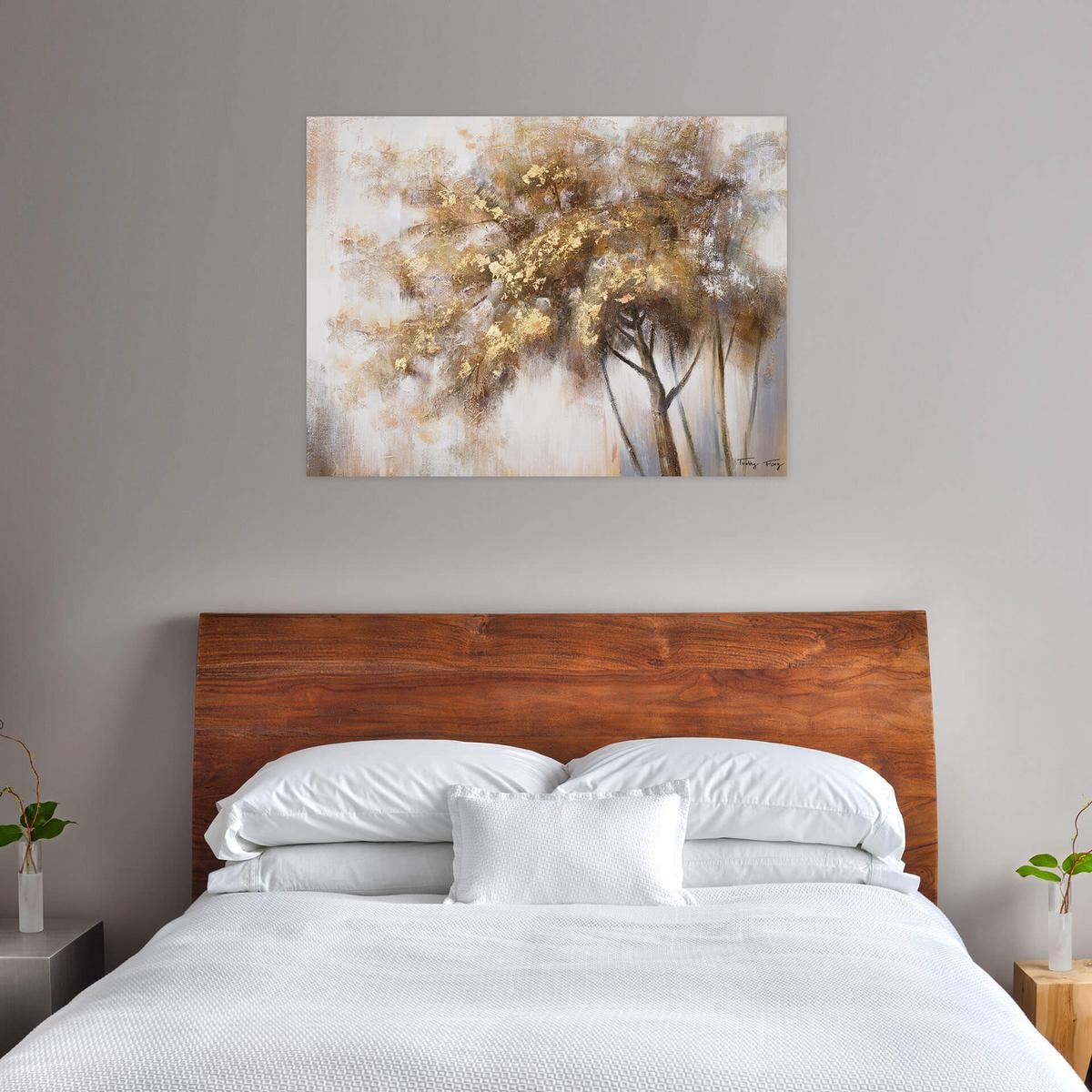 ÖLGEMÄLDE 100/75 cm - Beige/Braun, Holz/Textil (100/75cm) - KUNSTLOFT