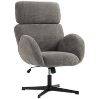 SCHREIBTISCHSTUHL Polyester Grau - Schwarz/Grau, Textil/Metall (67/113/68cm) - HOMCOM