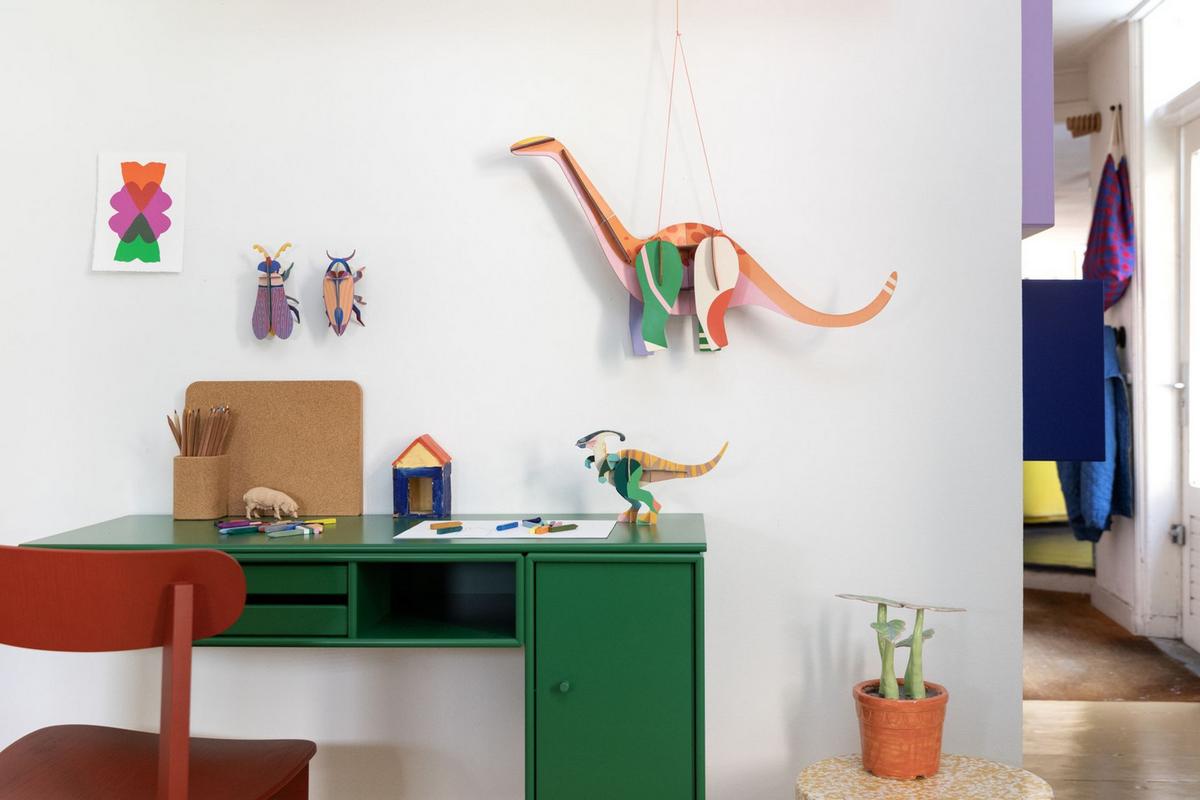 WANDSKULPTUR Bunt 14/35 cm - Multicolor, Wellpappe (0.55/35/57cm) - Studio Roof