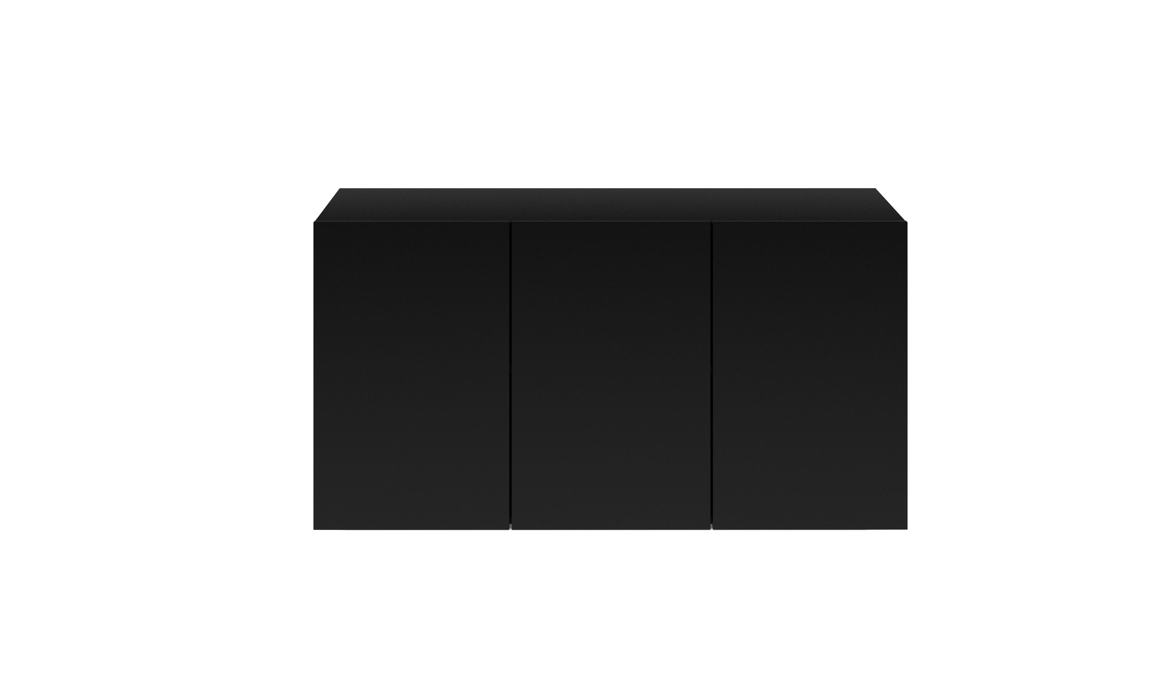 KOMMODE Dallas Schwarz 160/60/35 - Schwarz, Holzwerkstoff (160/60/35cm) - RAUMHIRSCH FURNITURE