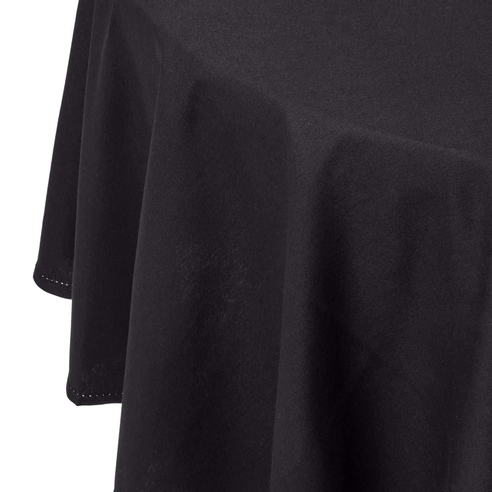 TISCHDECKE schwarz rund 178 cm, 100% Baumwolle - Schwarz, Textil (178/178cm) - Homescapes