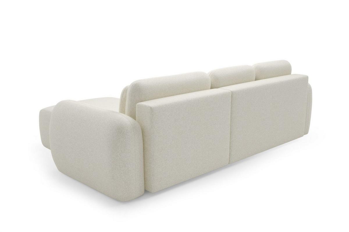 ECKSOFA Gaston Mit Schlaffunktion - Creme, Holzwerkstoff/Textil (304/190cm) - Fun Möbel