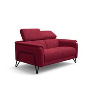 SOFA RODEN 2-Sitzer, rostrot, Veloursstoff - Rot, Holz/Textil (152/82/103cm) - Wozimo