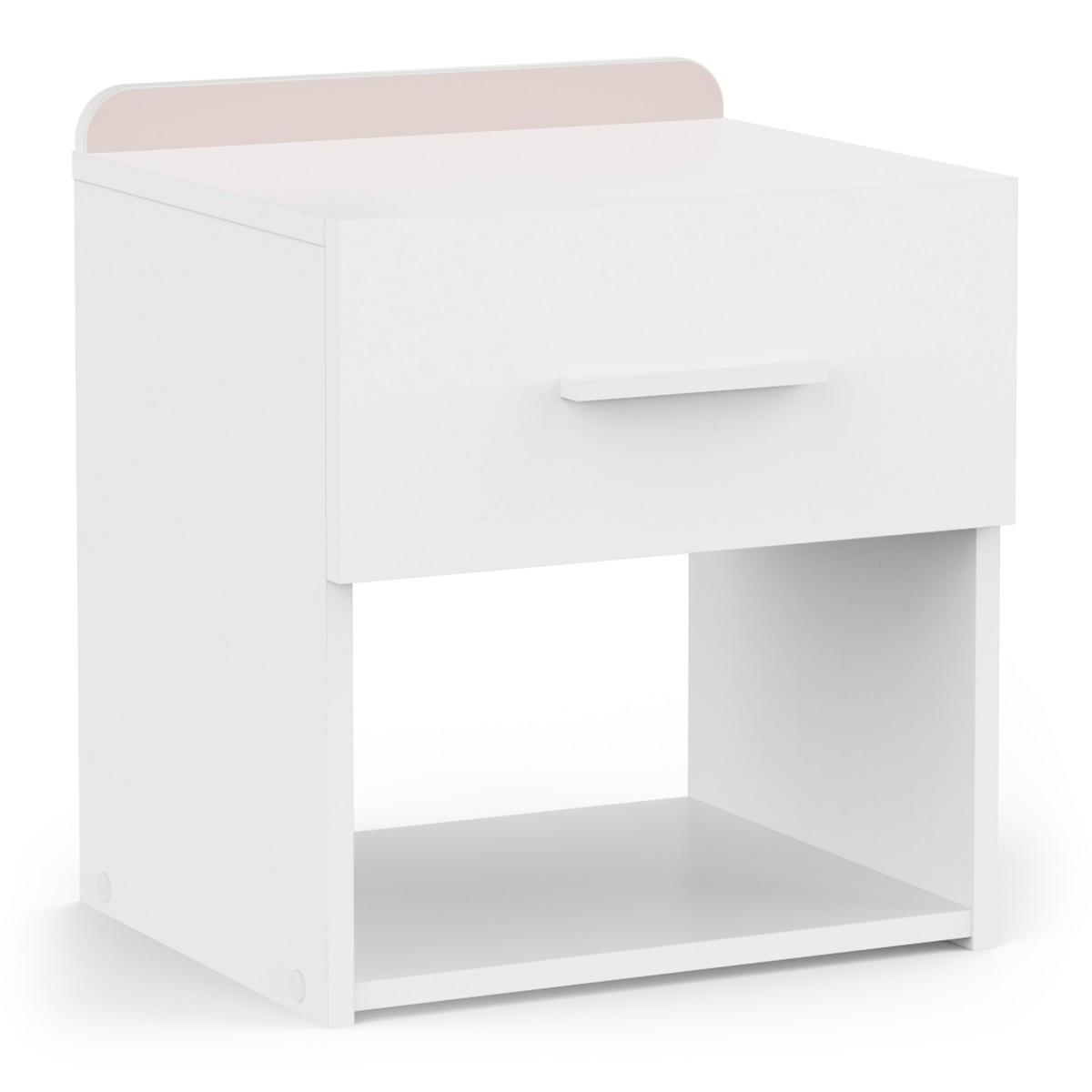 NACHTTISCH reverso weiss - Weiß, Holzwerkstoff (34.3/45.8/48cm) - Calicosy
