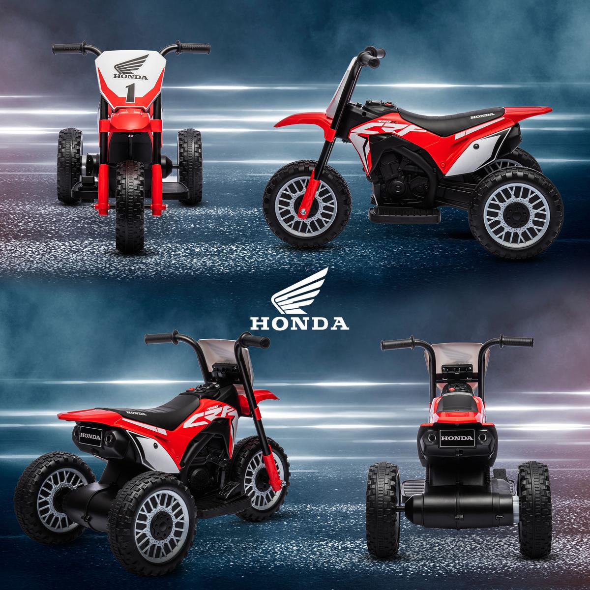 LANGUAGE ELEKTRO-MOTORRAD mit Hupe, Musik 6V Rot - Rot, Kunststoff/Metall (71/40.5/43.5cm) - HOMCOM