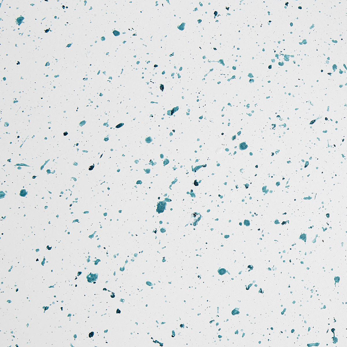 BEISTELLTISCH Beton weiß Terrazzo Optik rund 40 cm Caoria - Blau/Weiß, Stein (40/40/46cm) - Beliani