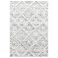 TEPPICH Hochflor EISACK in Grau, geometrisch, aus Polypropylen, 60 x 110 cm - Grau, Textil (110/60cm) - KADIMA DESIGN