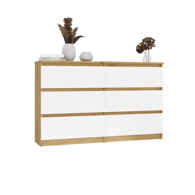 KOMMODE Artisan, Weiß 120/75/30 - Weiß, Holzwerkstoff (120/75/30cm) - RAUMHIRSCH FURNITURE