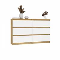 KOMMODE Artisan, Weiß 120/75/30 - Weiß, Holzwerkstoff (120/75/30cm) - RAUMHIRSCH FURNITURE