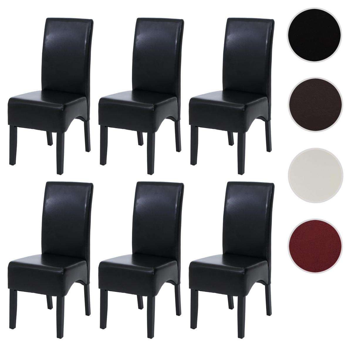 ESSZIMMERSTUHL Schwarz 6er-Set - Schwarz, Holz (44/102/54cm) - MCW