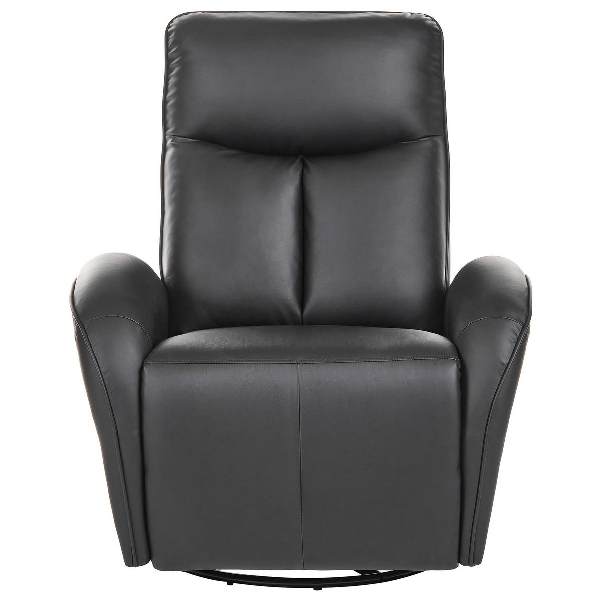 SCHAUKEL-FERNSEHSESSEL drehbar Kunstleder Schwarz Danae - Schwarz, Kunststoff/Metall (90/105/90cm) - Beliani