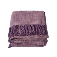 WOHNDECKE Nirvana Slub 255/360 cm, 100% Baumwolle - Lila, Textil (255/360cm) - Homescapes