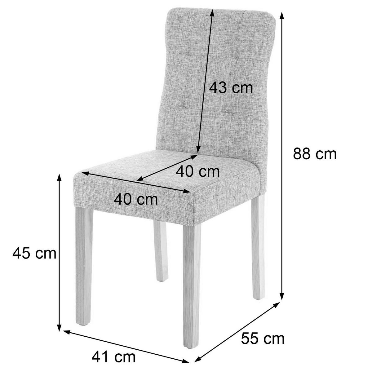 ESSZIMMERSTUHL Beige 2er-Set - Beige/Creme, Textil (41/88/55cm) - MCW