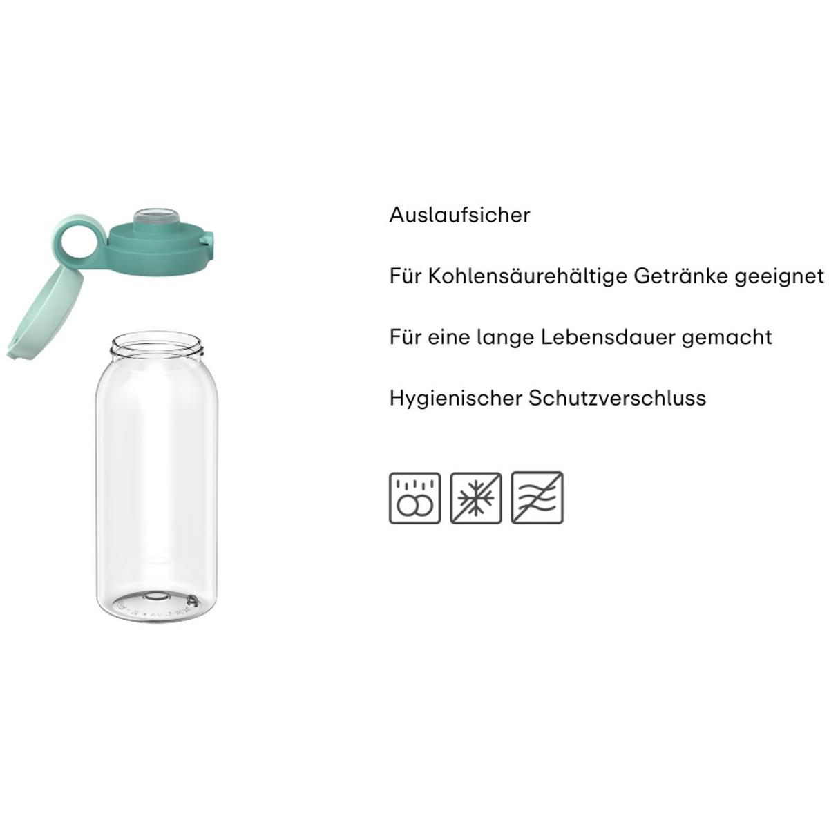 TRINKFLASCHE MIT KLAPPDECKEL Campus Cool Blue 600 ml - Blau, Kunststoff (0.6L) - Mepal