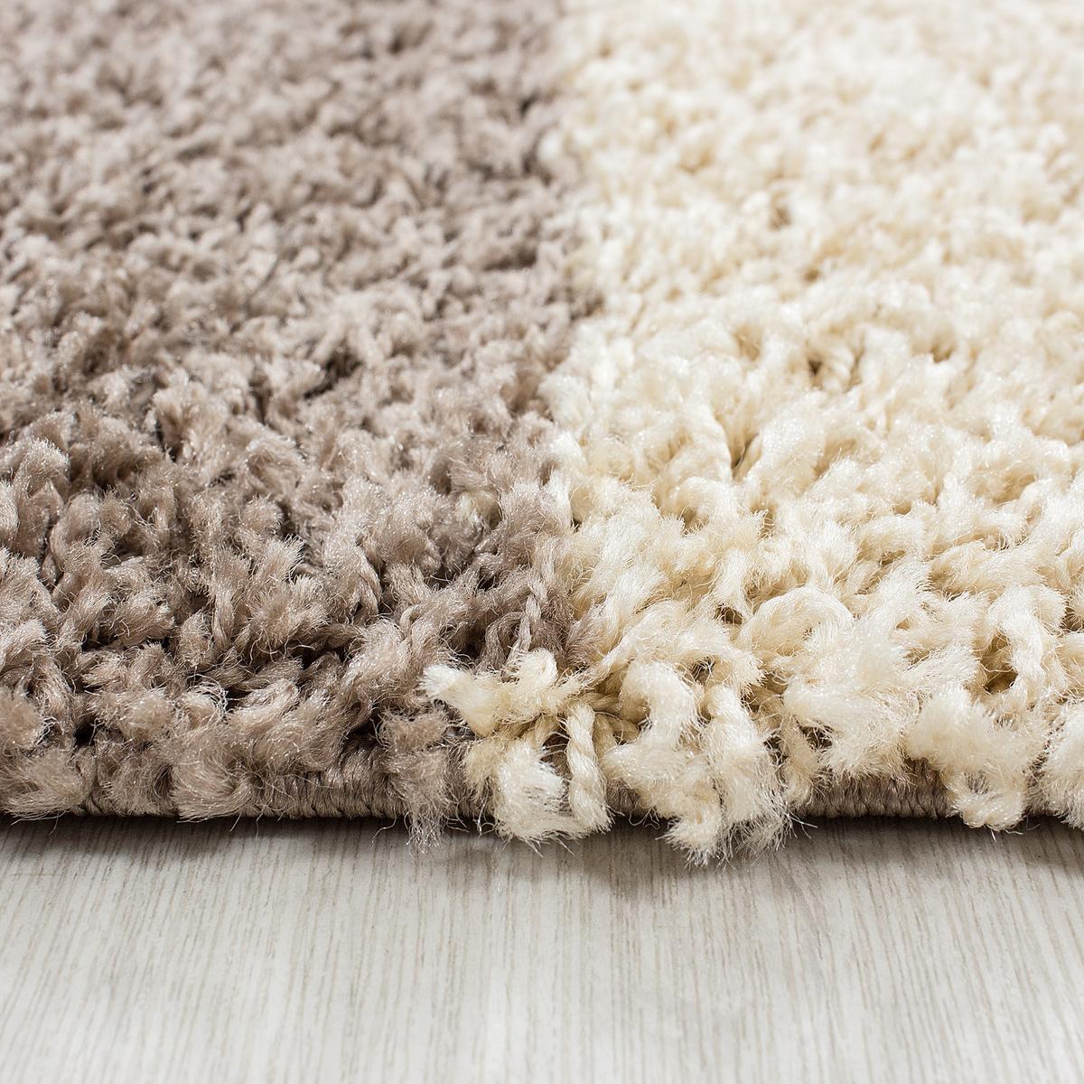 TEPPICH Hochflor RHEIN in Mokka, kariert, 120 x 170 cm - Braun, Textil (170/120cm) - KADIMA DESIGN