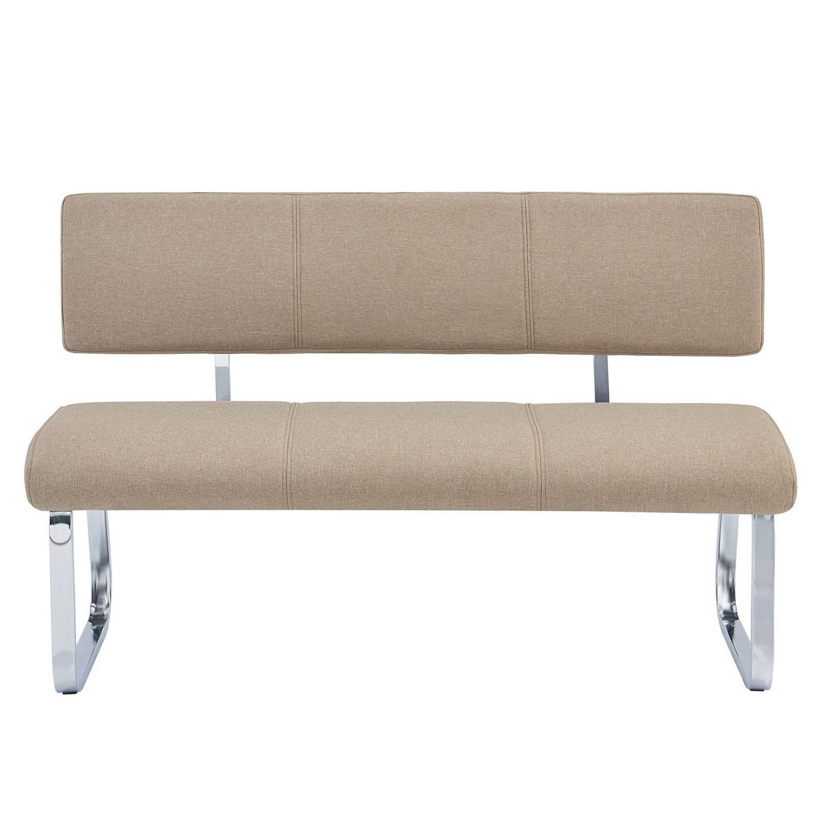 ESSZIMMERBANK VILAS beige - Beige, Textil/Metall (136/89/59cm) - IDIMEX