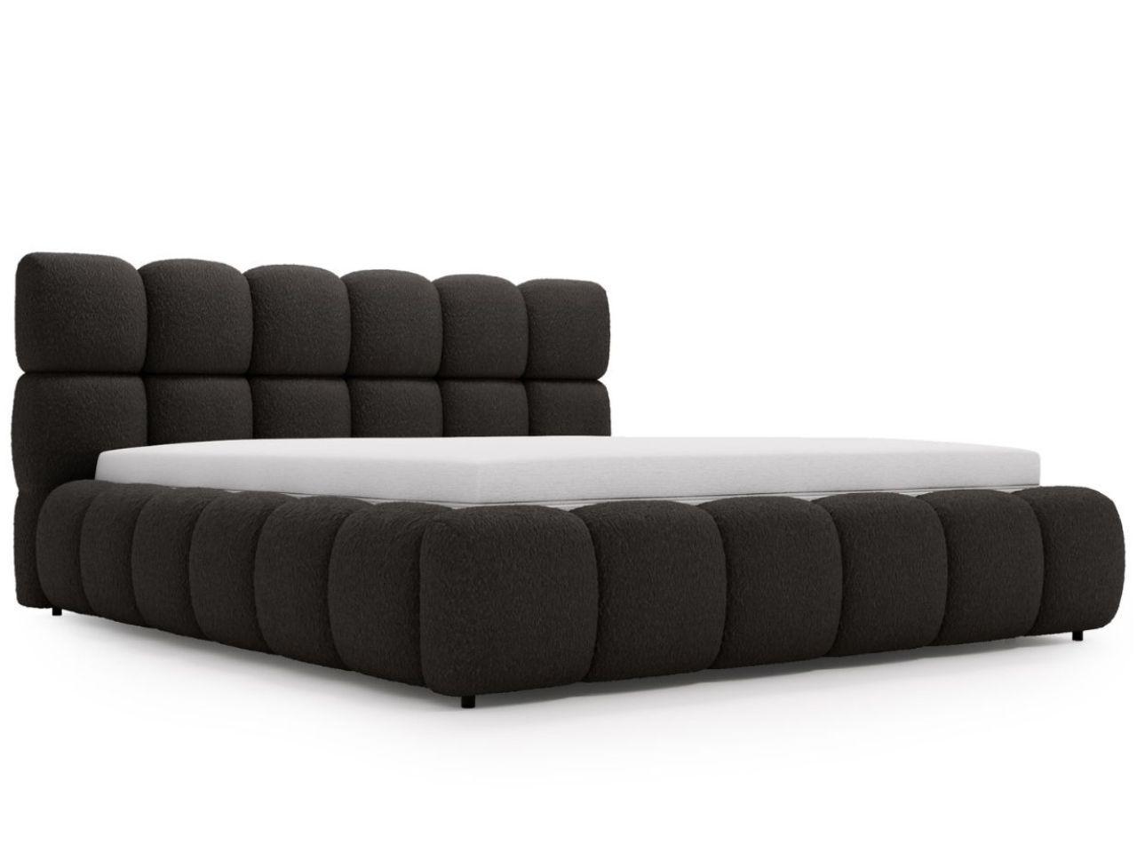 POLSTERBETT Modo 200x200 Bouclé-Stoff Schwarz - Schwarz, Textil (200/200cm) - Graingold