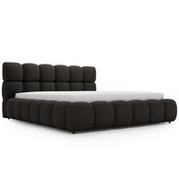 POLSTERBETT Modo 120x200 Bouclé-Stoff Schwarz - Schwarz, Textil (120/200cm) - Graingold