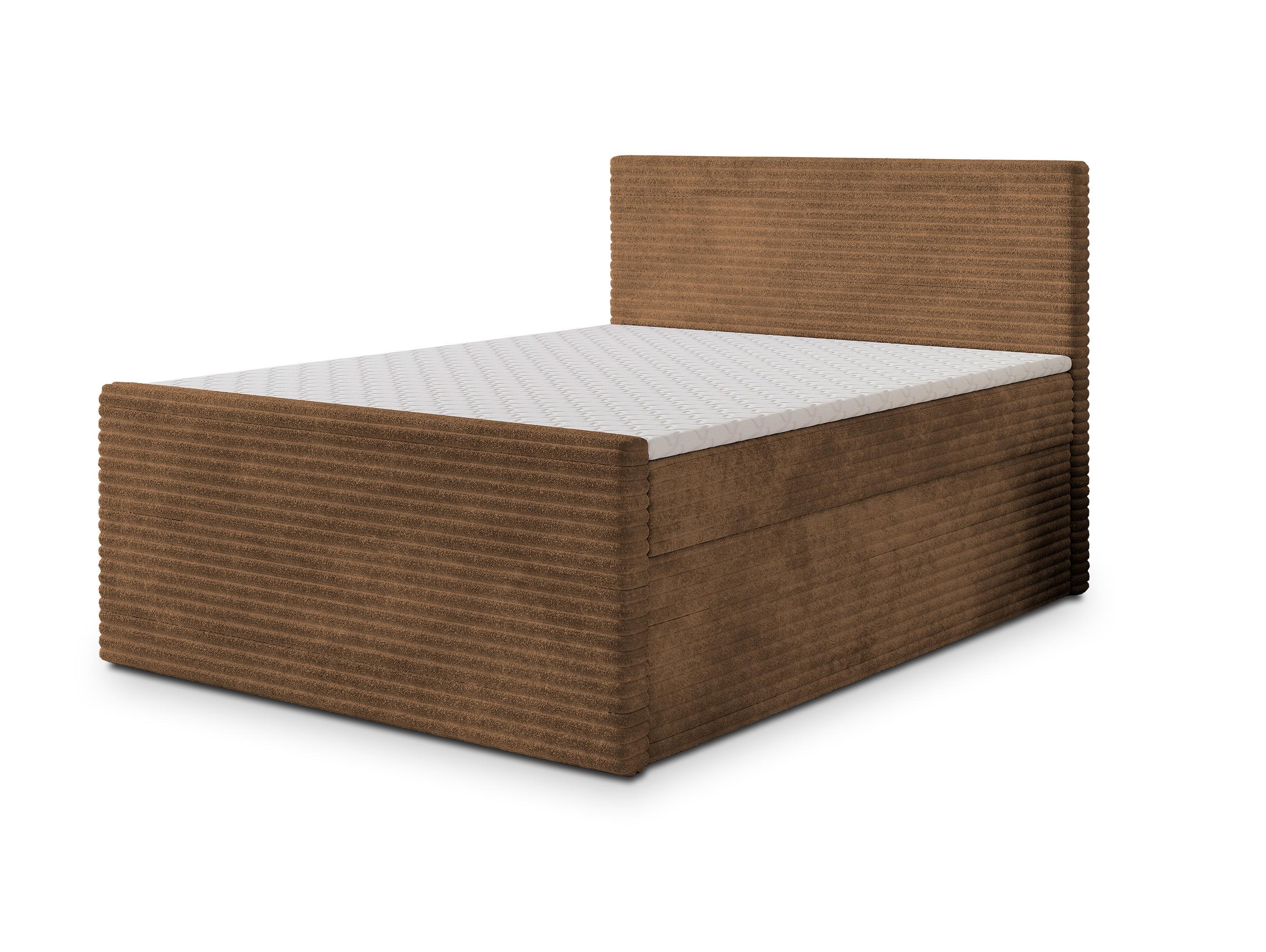 BOXBETT NOLEN 140x200 cm mit Matratze und Topper - Kupferfarben - Kupferfarben, Holz (140/200cm) - MASSENO