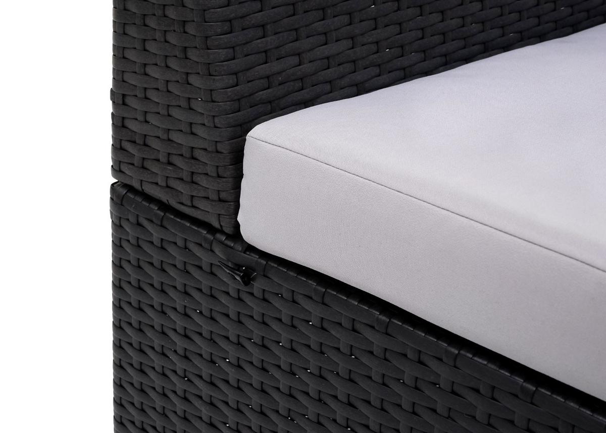 POLY-RATTAN SESSEL Schwarz - Schwarz, Kunststoff (60/85/70cm) - MCW