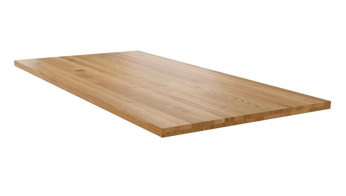 TISCHPLATTE Danaila 140x4x90 Esstischplatte Massivholz Wildeiche - Wildeiche, Holz (140/4/90cm) - 58aufmkessel