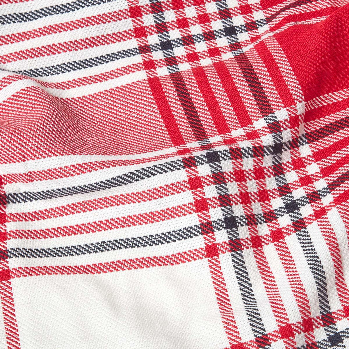 ÜBERWURF 255/360 cm, Schottenkaro, 100% Baumwolle - Rot, Textil (255/360cm) - Homescapes