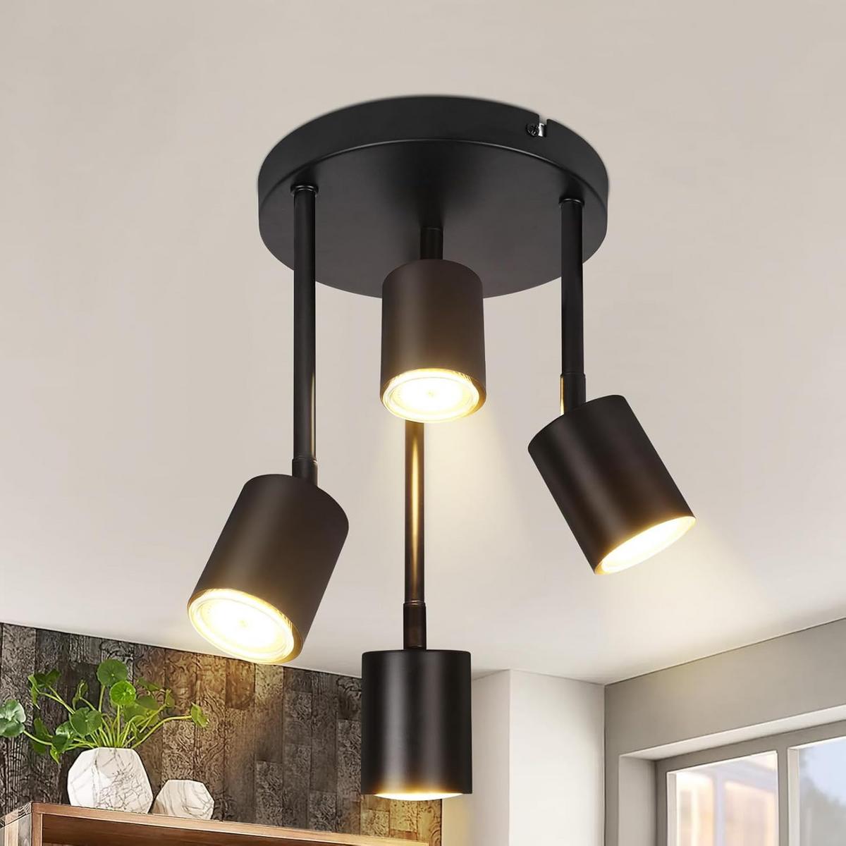 DECKENLEUCHTE Fioralyn 20/20/34 cm - Schwarz, Metall (20/20/34cm) - ZMH