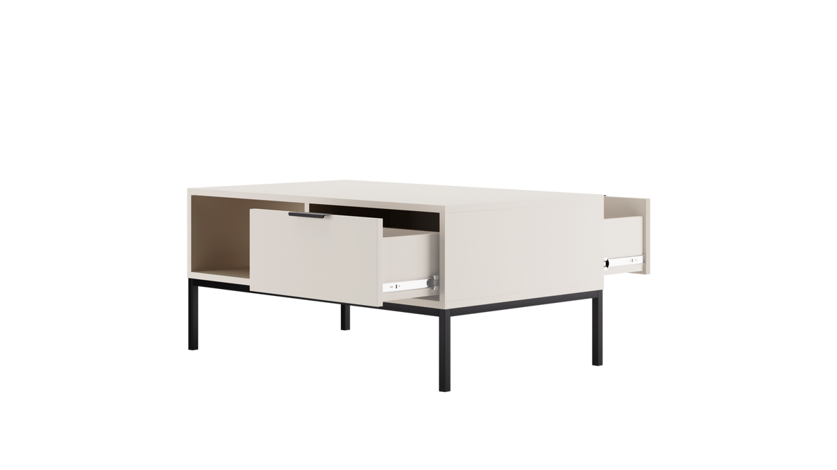 COUCHTISCH Austin 60/45/100 - Schwarz/Weiß, Holzwerkstoff (100/60/45cm) - RAUMHIRSCH FURNITURE
