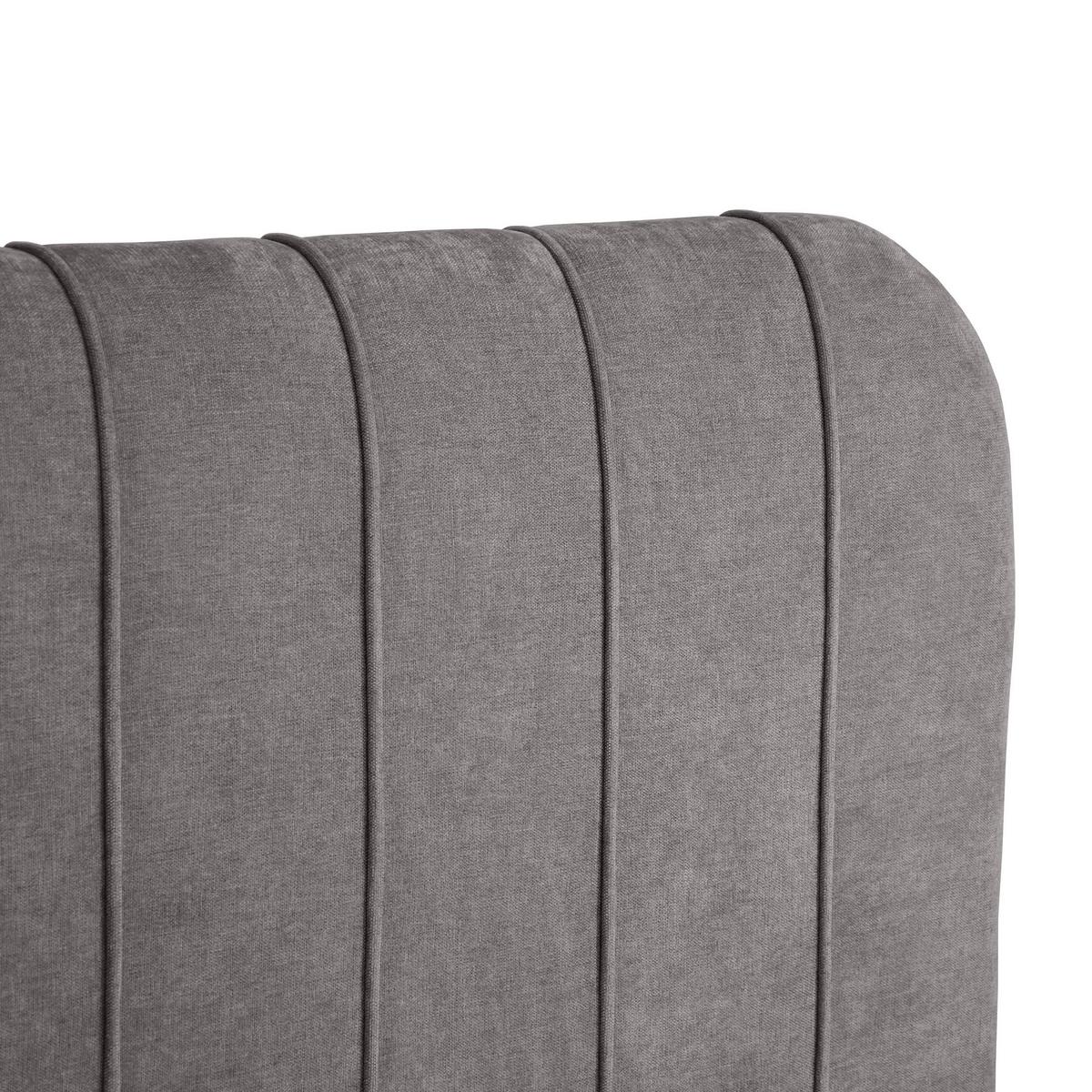 POLSTERBETT Livre mit Schaumstoffmatratze 10 cm, mit Bettkasten, 160x200 cm, Chenille-Stoff, Dunkelgrau - Dunkelgrau, Textil (160/200cm) - Beautysofa