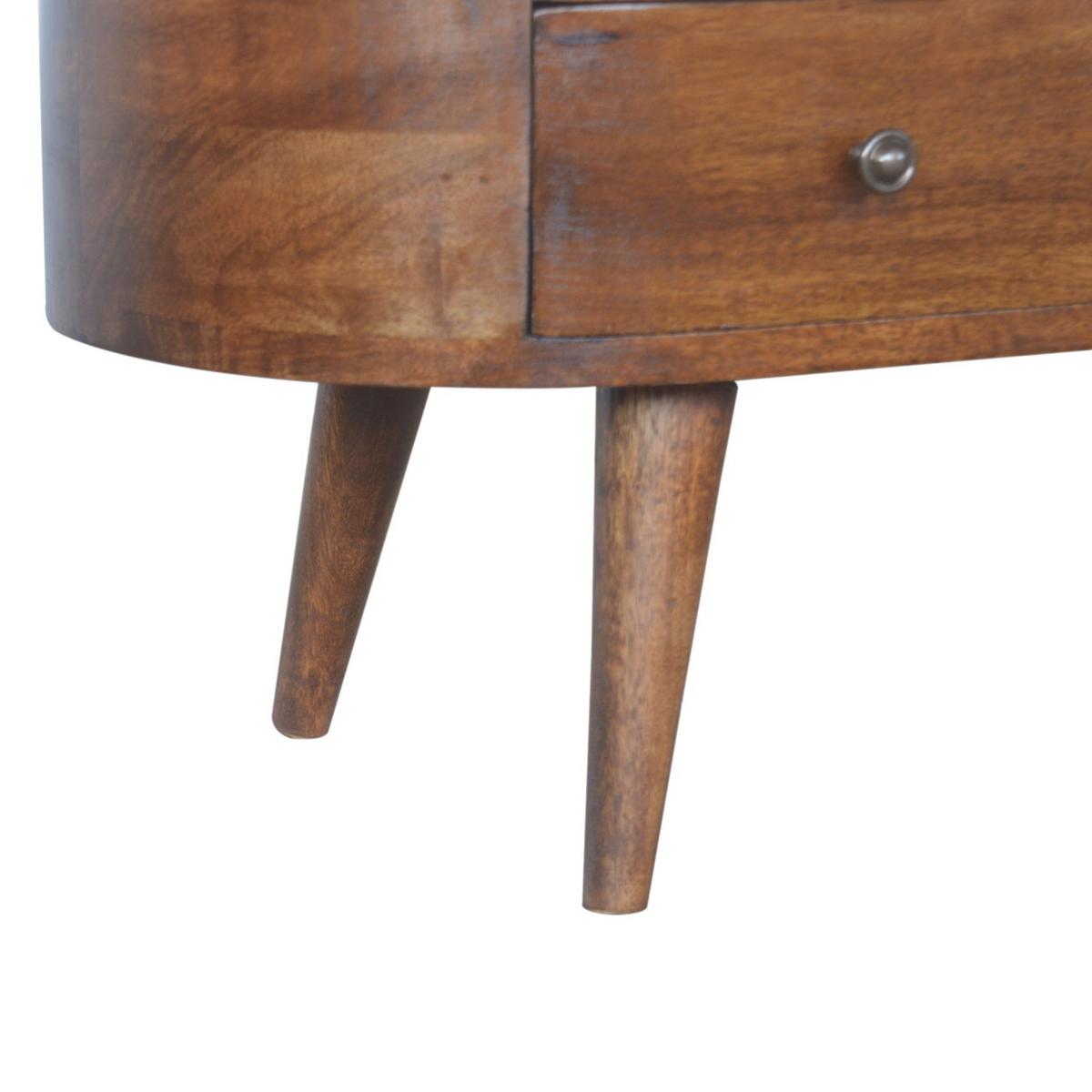 UNTERHALTUNGSMÖBEL in Kastanien-Finish,4 Schubladen, 2 Offene Regale, Beine im Nordischen Stil - Messingfarben/Braun, Holz/Metall (110/47/35cm) - Artisan Furniture