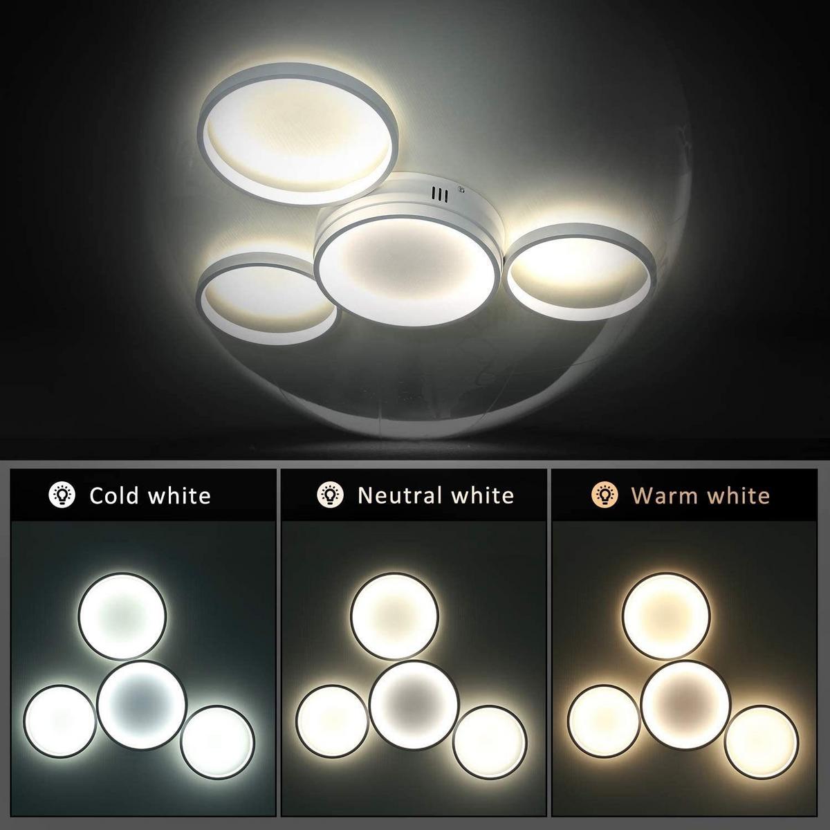 LED-DECKENLEUCHTE Molekül 62/47/7 cm - Weiß, Metall (62/47/7cm) - Nettlife