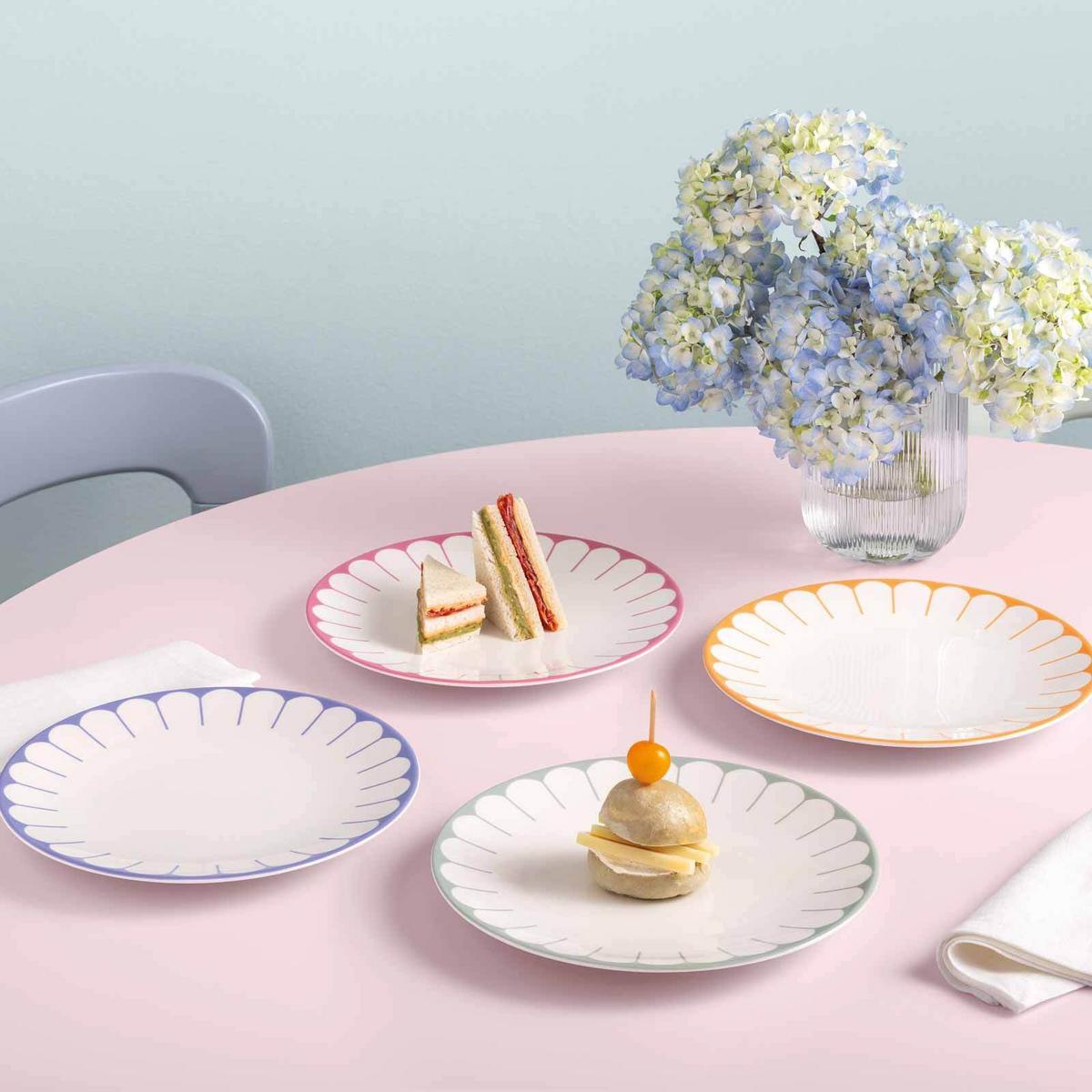 SPEISETELLER-SET Fleur Couleur bunt ø 26,6 cm 4-tlg. - Multicolor, Keramik (26.6cm) - Villeroy & Boch
