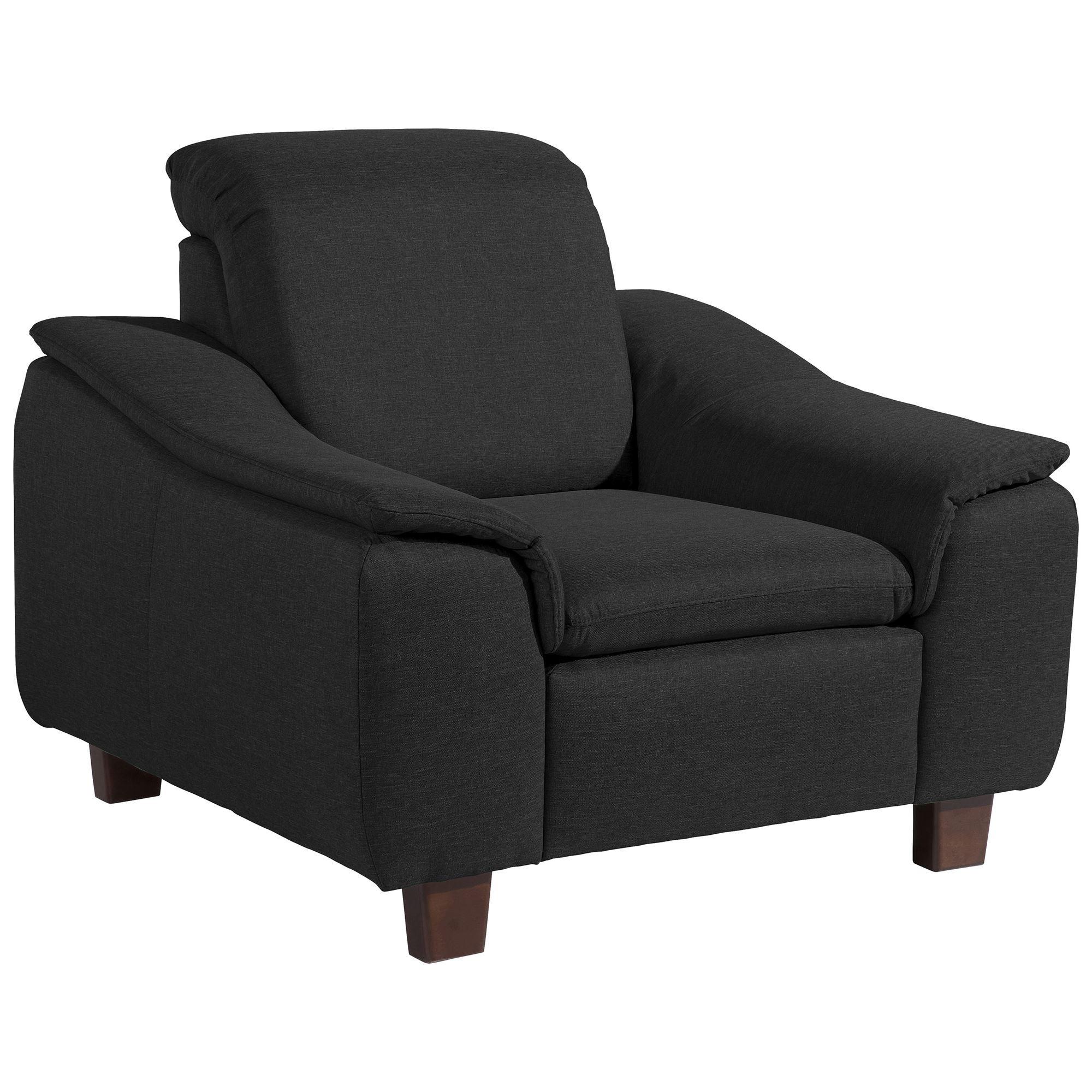 POLSTERSESSEL Kaylil Flachgewebe schwarz - Schwarz, Kunststoff (87/82/100cm) - 58aufmkessel