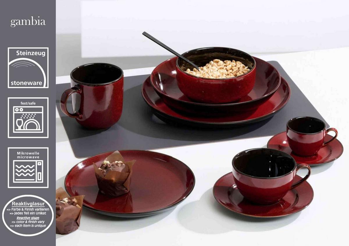 ESPRESSOUNTERTASSEN Gambia rot ø 12,5 cm 6er Set - Rot, Keramik (12.5cm) - Ritzenhoff Breker
