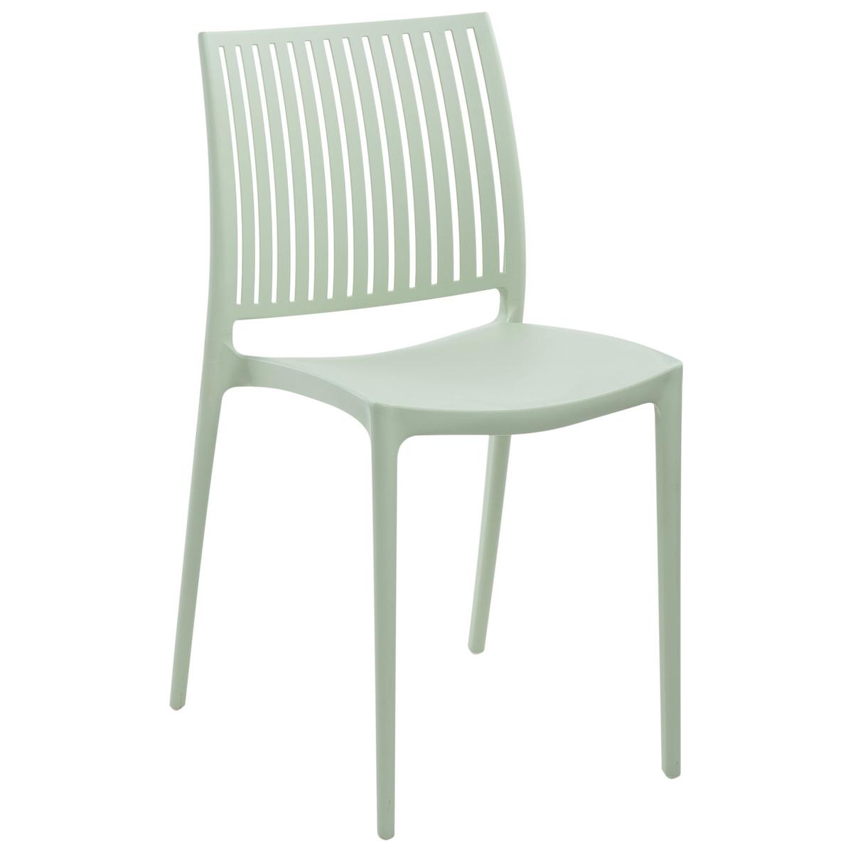 GARTENSTUHL 4er-Set Hellgrün Illumani - Hellgrün, Kunststoff (42/80/48cm) - Beliani