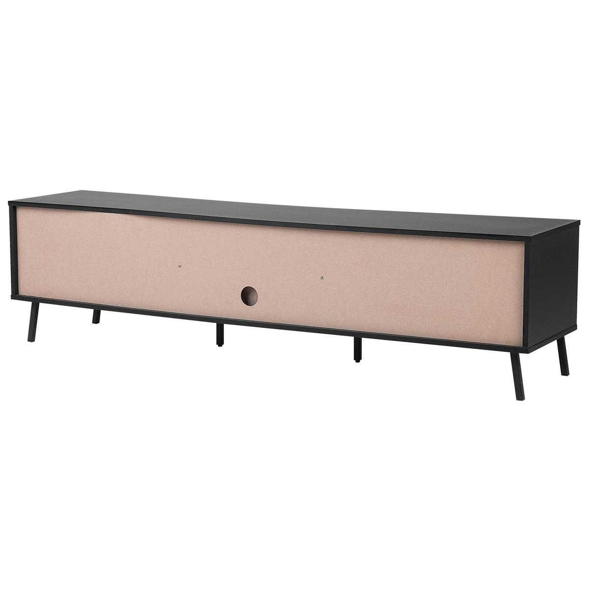 TV-MÖBEL Hellbraun, Schwarz BLACKPOOL 40/177/46 cm - Hellbraun, Holzwerkstoff (177/46/40cm) - Beliani