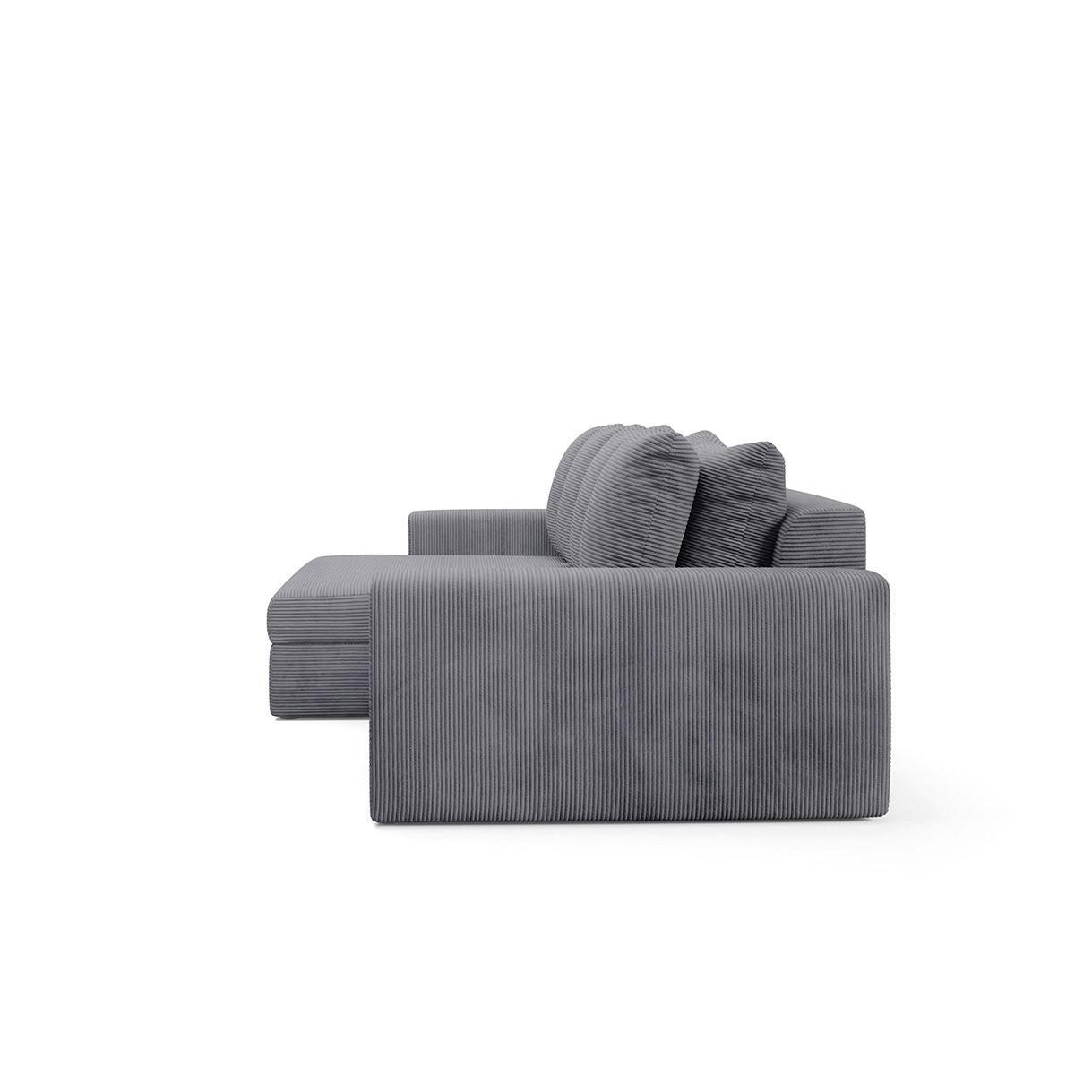 ECKSOFA Paola 3 Sitzplätze Hellgrau - Grau, Holz (272/167cm) - Petits-meubles