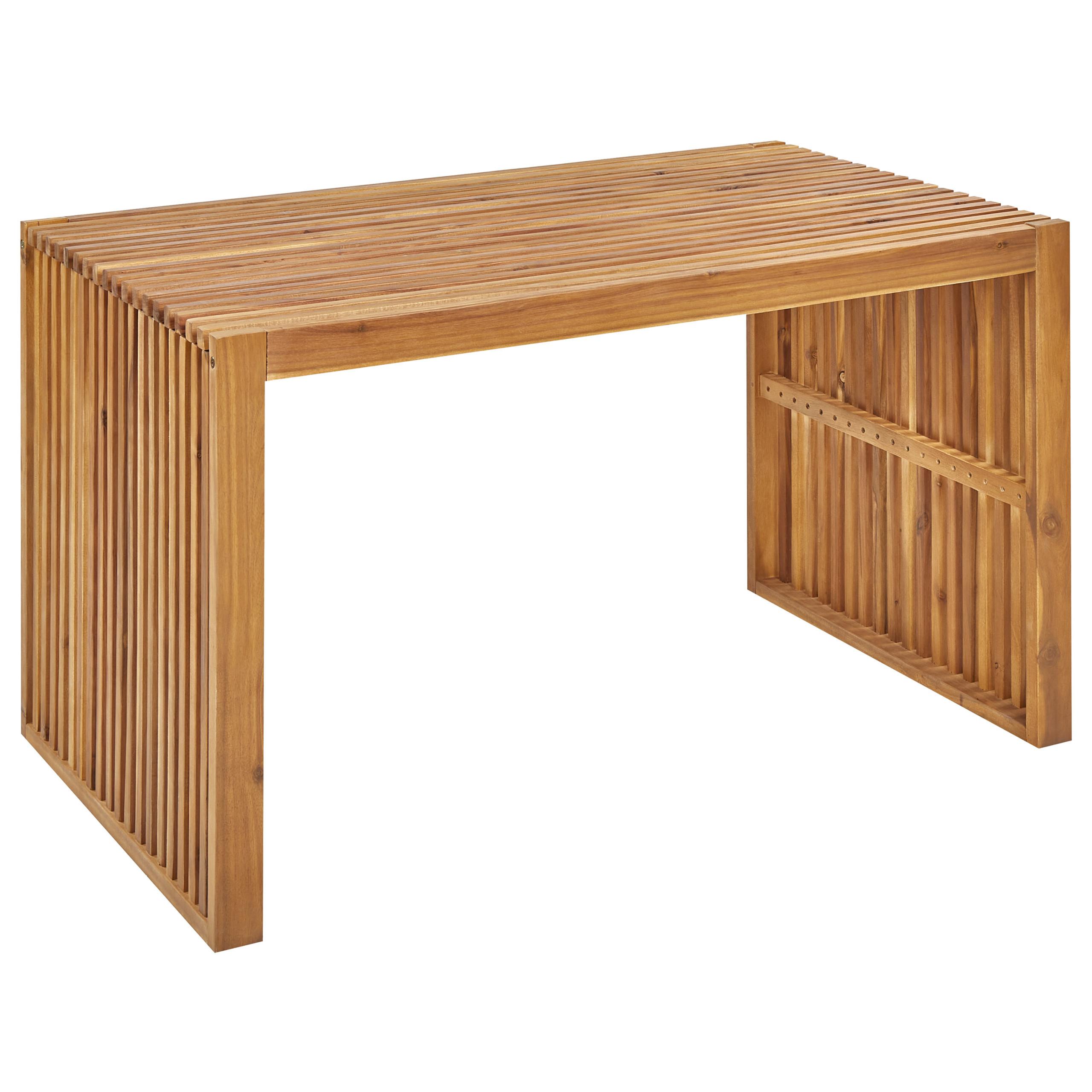 GARTENTISCH Akazienholz hellbraun 120/70 cm Bellano - Hellbraun, Holz (70/120/70cm) - Beliani
