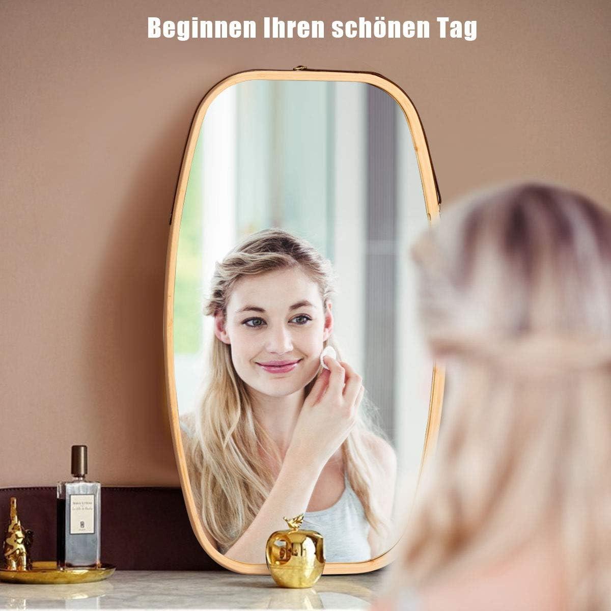 BADEZIMMERSPIGEL Holz - Naturfarben, Naturmaterialen (77/2/44cm) - COSTWAY